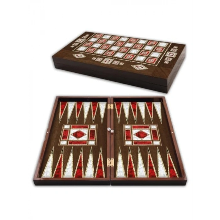 24,5 x 48 x 6 cm Boyutunda Yüksek Kalite Arka Gammon