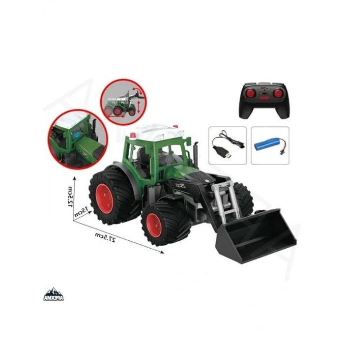 2.4GHz Uzaktan Kumandalı 1:24 Ölçek Şarjlı Traktör ve Forklift Seti