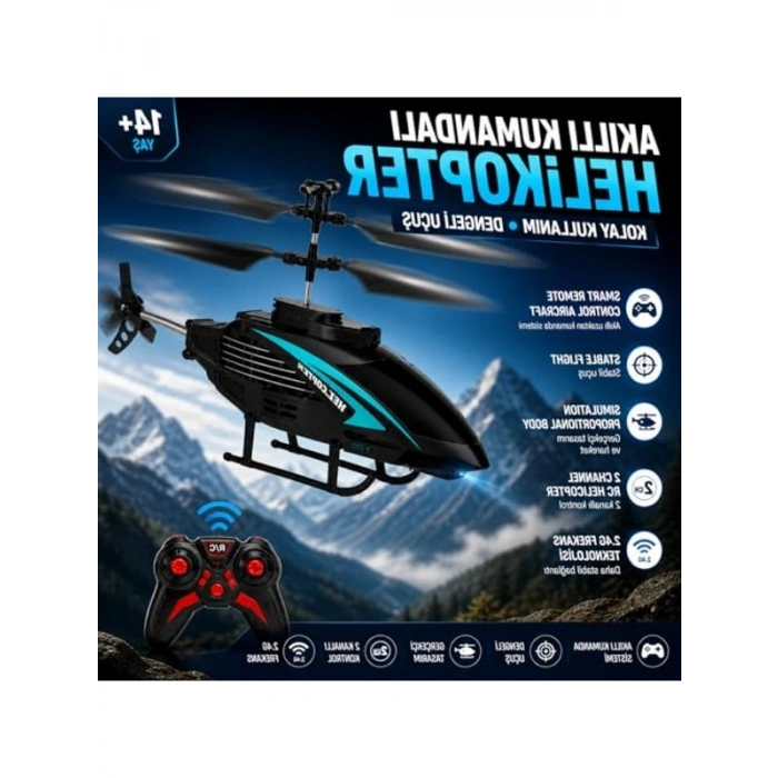 2.4GHz Uzaktan Kumandalı Helikopter, Engel Tanıma ile Stabil Uçuş