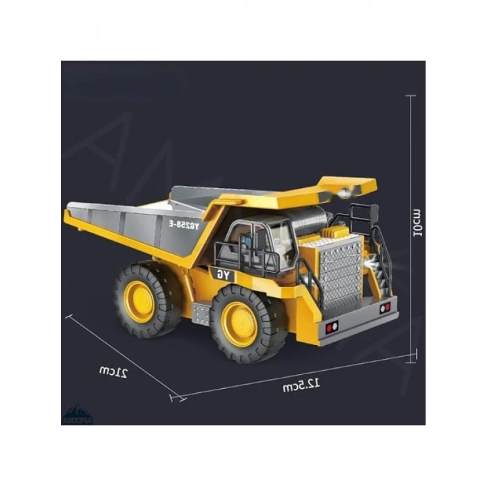 2.4GHz Uzaktan Kumandalı Şarjlı Işıklı Damperli Kamyon