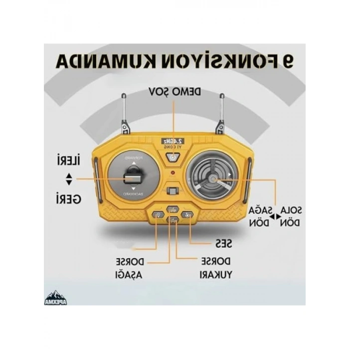 2.4GHz Uzaktan Kumandalı Şarjlı Işıklı Damperli Kamyon