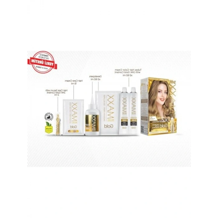 24K Altın Parçacıklı Saç Boyası ve Serum - 2 x 50 ml