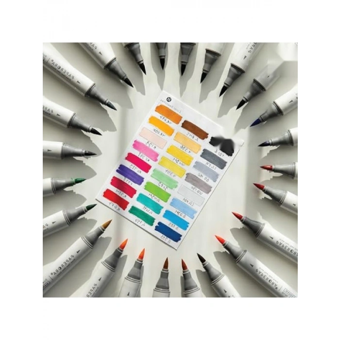 24’lü Çift Uçlu Alkol Bazlı Marker Kalem Seti