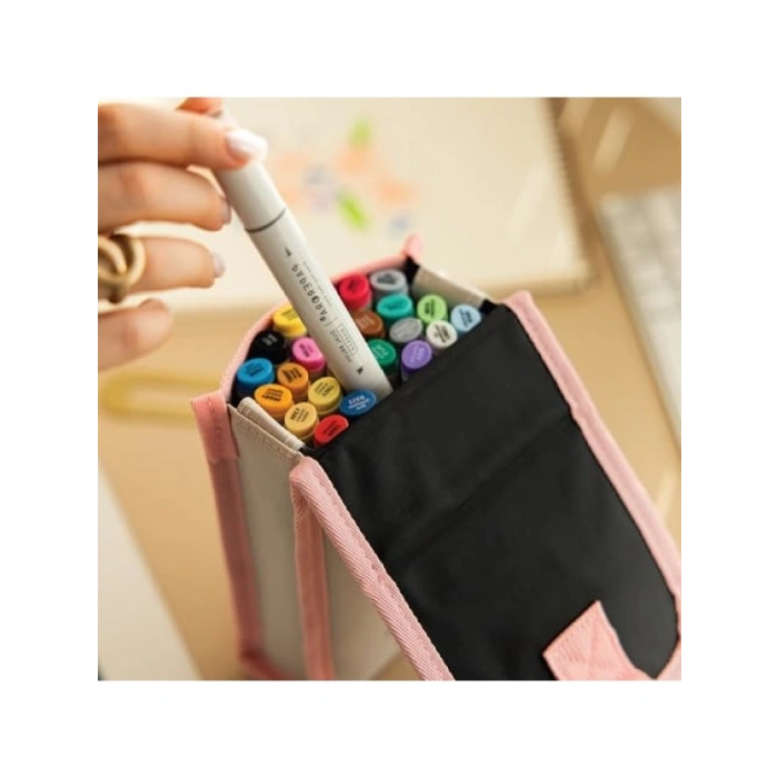 24’lü Çift Uçlu Alkol Bazlı Marker Kalem Seti - Brush + Chisel