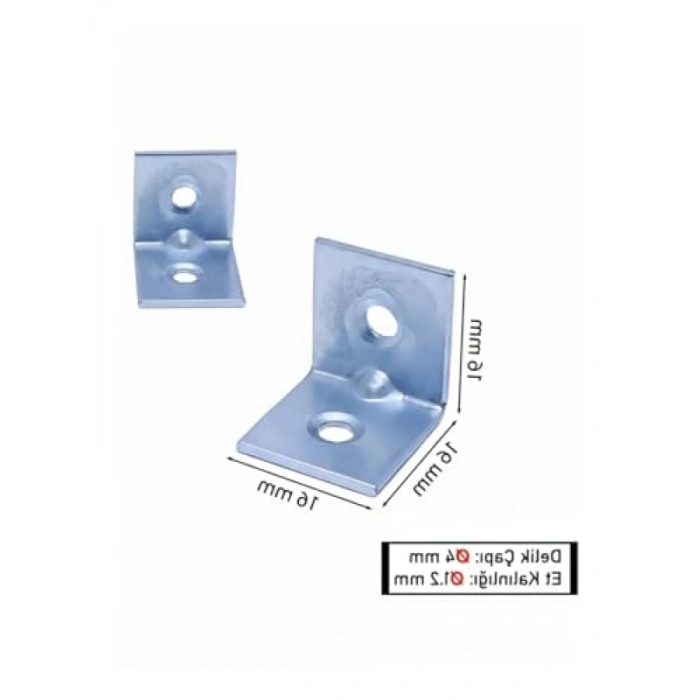 25 Adet L Tipi Metal Köşebent, Vida Dahil