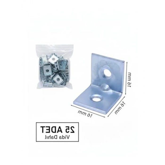 25 Adet L Tipi Metal Köşebent, Vida Dahil