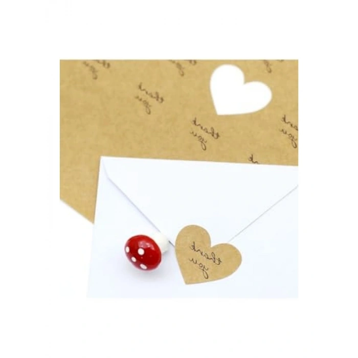 25 Adet Minik Beyaz Zarf - 7x9 cm