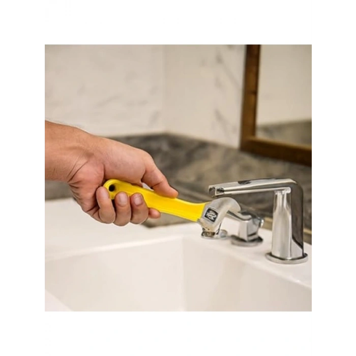 25 cm Ayarlı Kurbağacık Anahtarı – Sarı Saplı