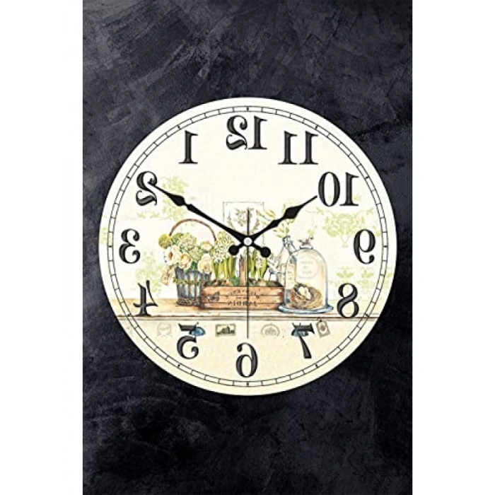 25 cm Sessiz Mekanizma Plastik Cam Duvar Saati