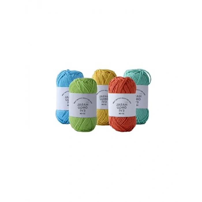 25 Gram Mini Pamuk Örgü İpi, 10 Renk Seçeneği ile