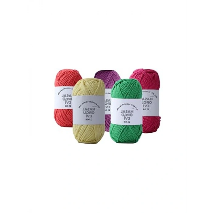 25 Gram Mini Pamuk Örgü İpi, 10 Renk Seçeneği ile