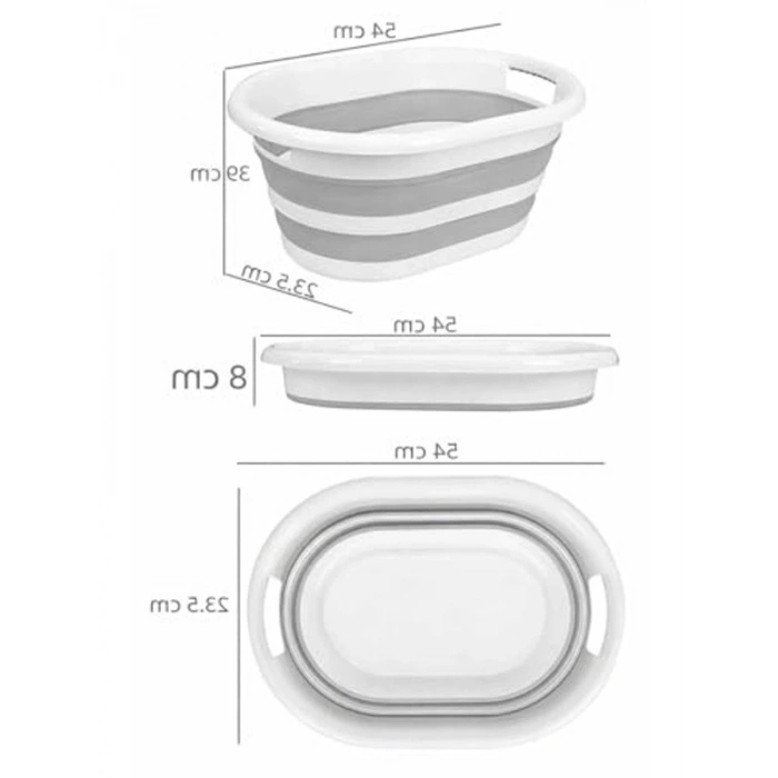 25 Litre Katlanabilir Silikon Çamaşır Sepeti, Ergonomik ve Taşınabilir Tasarım