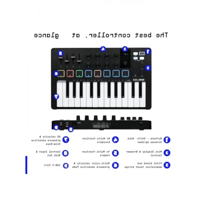 25 Nota Hız Hassasiyetli Klavye