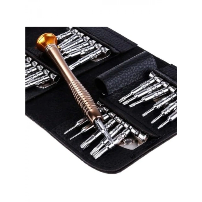 25 Parça Hassas Tornavida Seti, Krom-Vanadyum Çelik