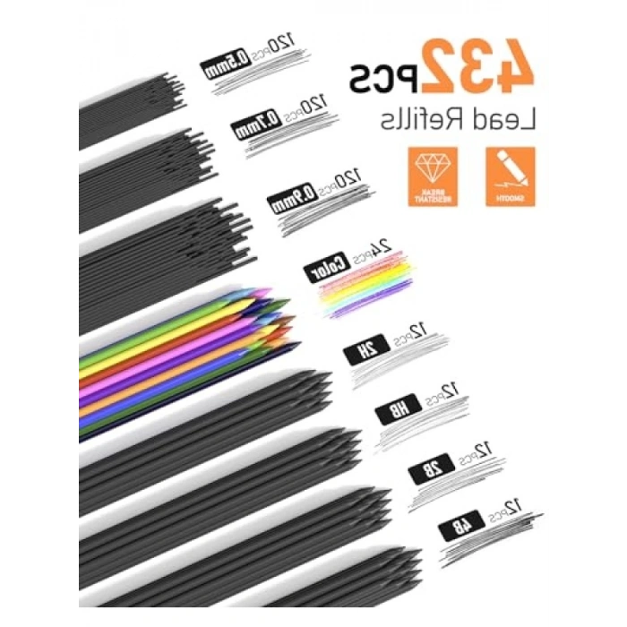 25 Parça Mekanik Kurşun Kalem Seti