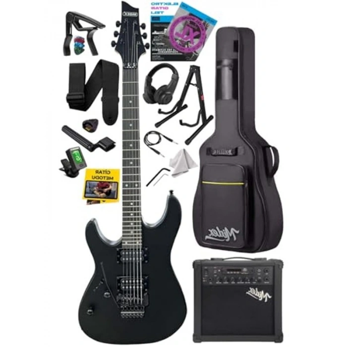 25 Watt Bluetooth Amfili Profesyonel Elektro Gitar Seti