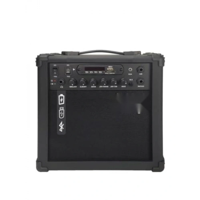 25 Watt USB Bluetooth Şarjlı Elektro Gitar Amfisi