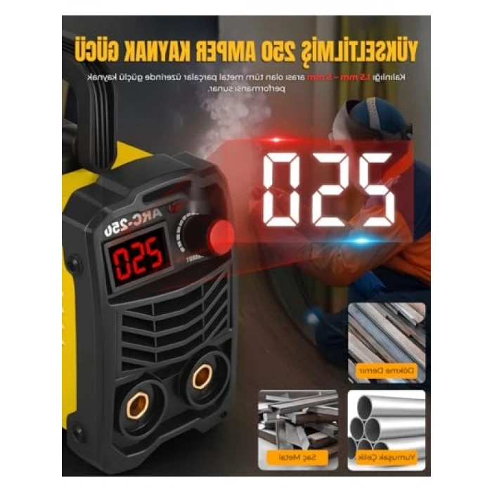 250 Amper İnverter Mini Çanta Kaynak Makinesi Seti