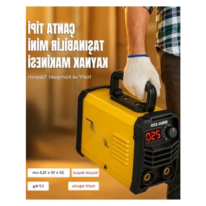 250 Amper İnverter Mini Çanta Kaynak Makinesi Seti