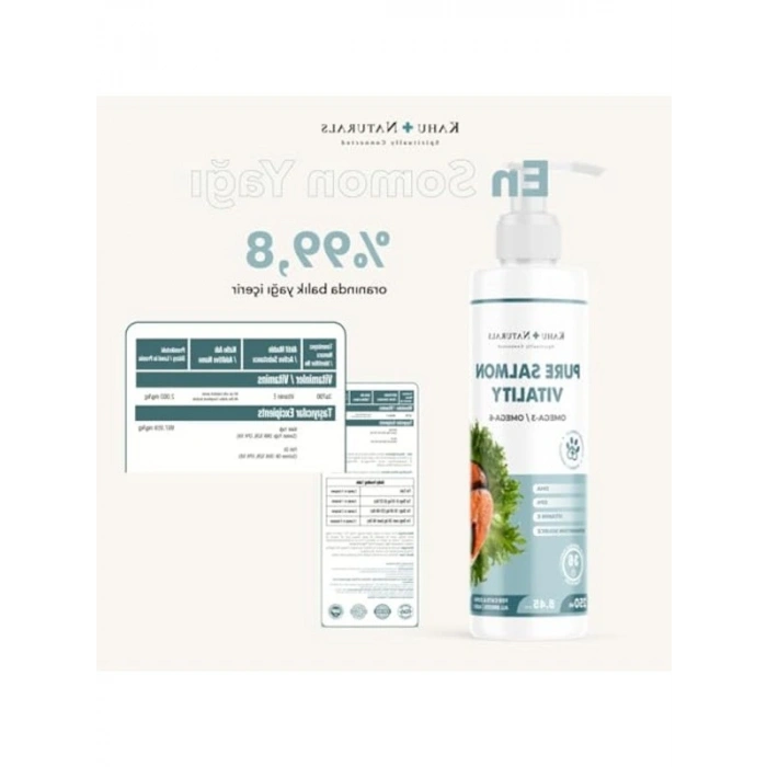 250 ML %100 Doğal Norveç Somon Yağı, Omega 3 ve 6, E Vitamini