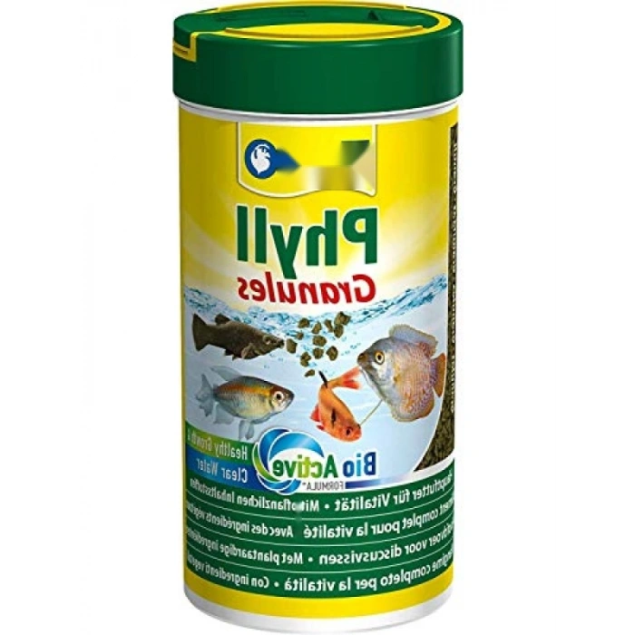 250 ml Phyll Granüllü Balık Yemi (Bitki Yiyenler İçin)