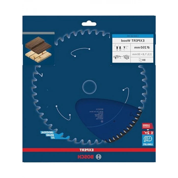 250 x 30 mm 80 Diş Ahşap Kesim Testere Ucu - Yüksek Performans