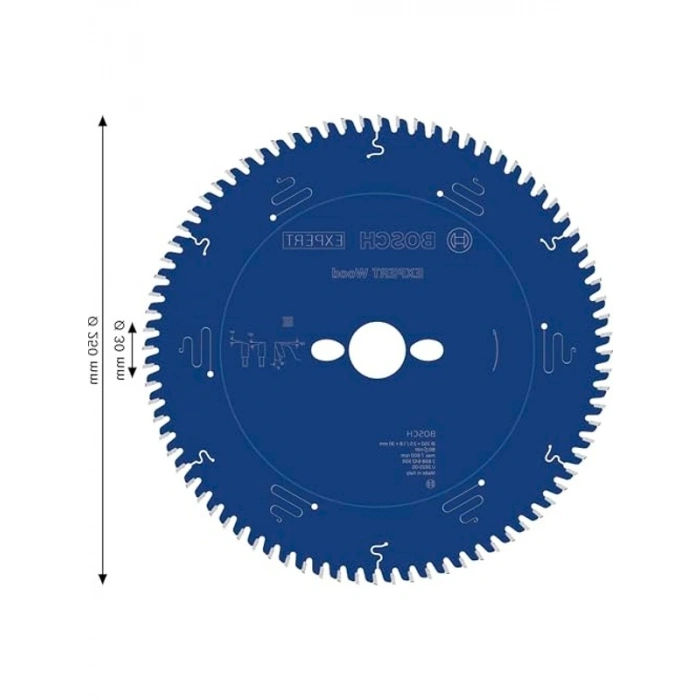 250 x 30 mm 80 Diş Ahşap Kesim Testere Ucu - Yüksek Performans