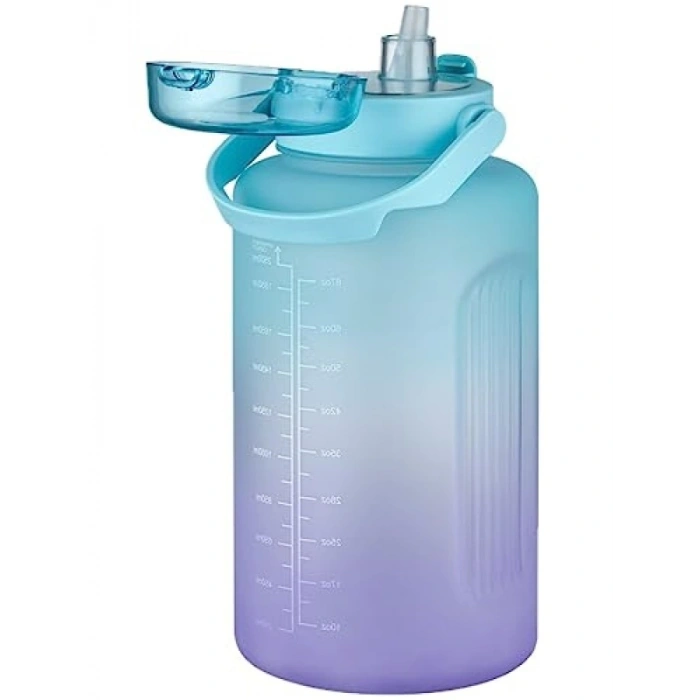 2500ml Pipetli Motivasyon Matarası - Çift Renk Seçenekleri