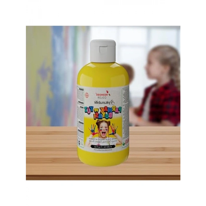 250gr Sarı Parmak Boyası - Sanat İçin Uygun
