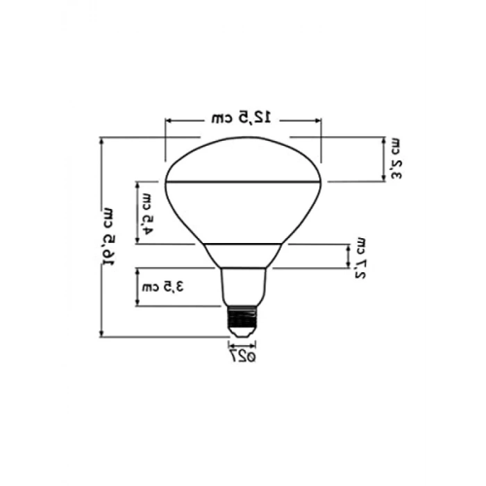 250W Infrared Şeffaf Ampul E27