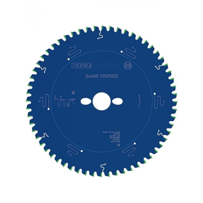 254x30 mm 60 Diş Ahşap Kesim Daire Testeresi