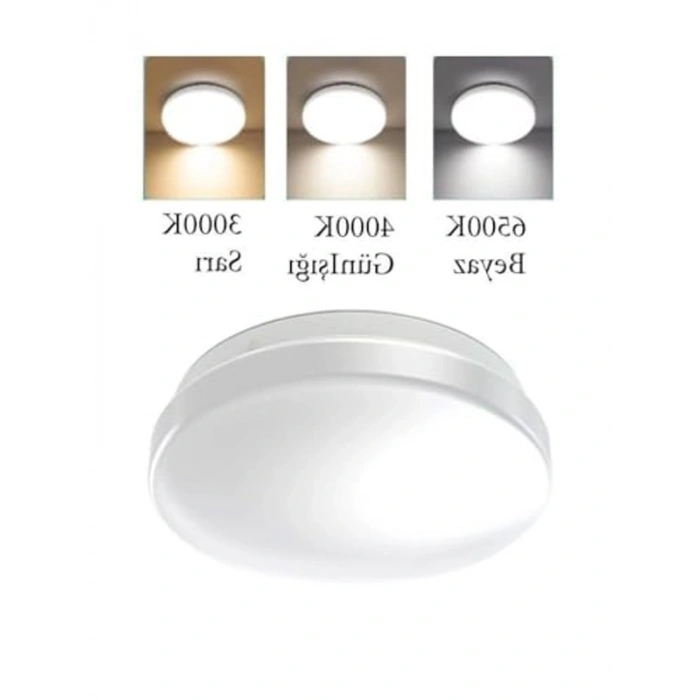 25,5 cm Ses Sensörlü 18W Led Plafonyer, Gün Işığı