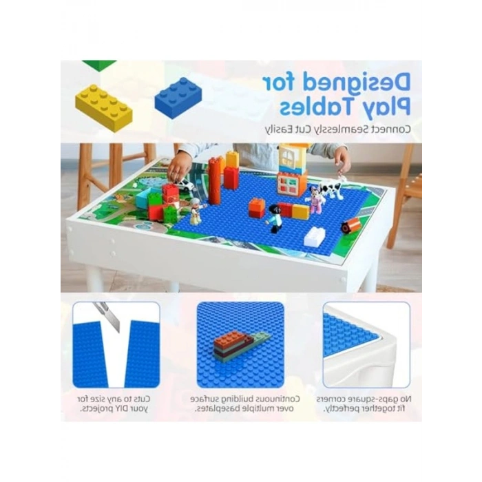 25,5 x 25,5 cm Taban Plakası, 6 Adet, Yapı Eğitici Oyuncak Seti