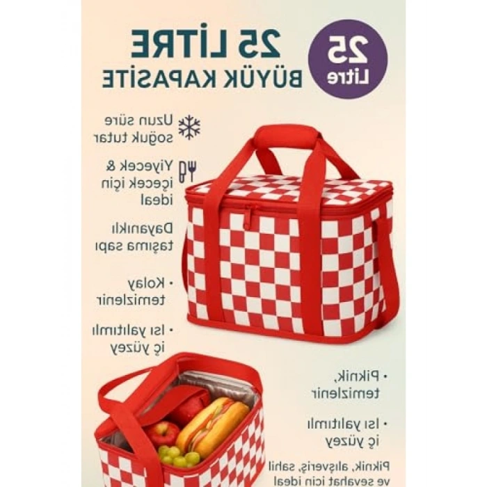 25L Kapasiteli Taşınabilir Soğutucu Çanta