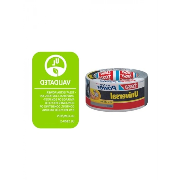 25mx50mm Gri Duct Bant, Extra Power ile Yüksek Dayanıklılık