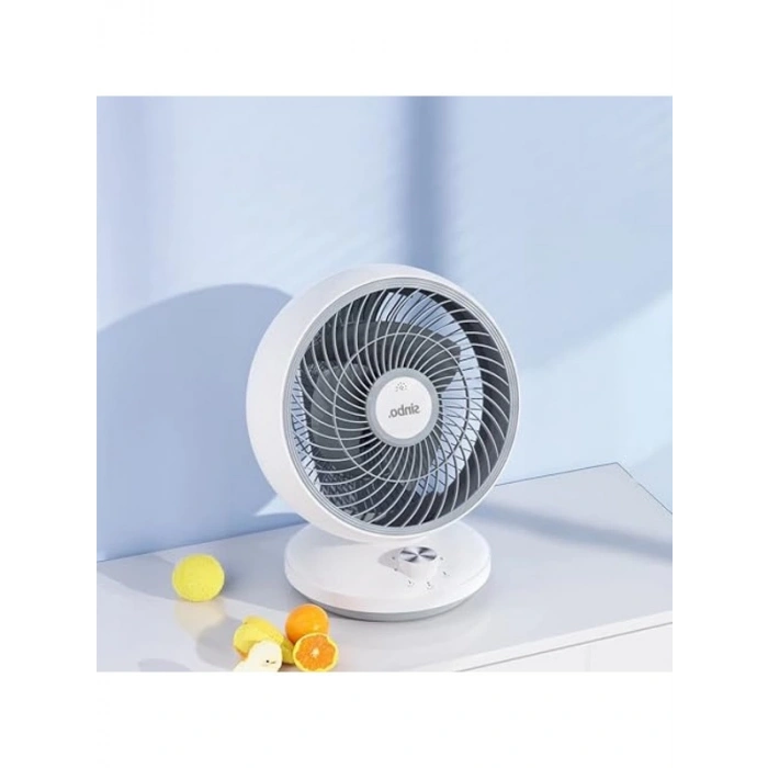 25W Enerji Tasarruflu Masaüstü Fan, 3 Kademeli Hız ve Ayarlanabilir Başlık