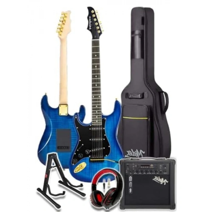 25W Şarjlı Amfi ile Elektro Gitar Seti