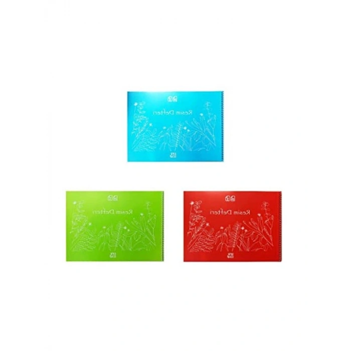 25x35 cm Spiralli Resim Defteri, 25 Yapraklı 3lü Set