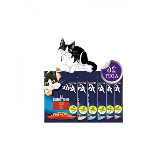 26 Adet 85 g Karışık Kedi Maması, Çeşitli Tatlar