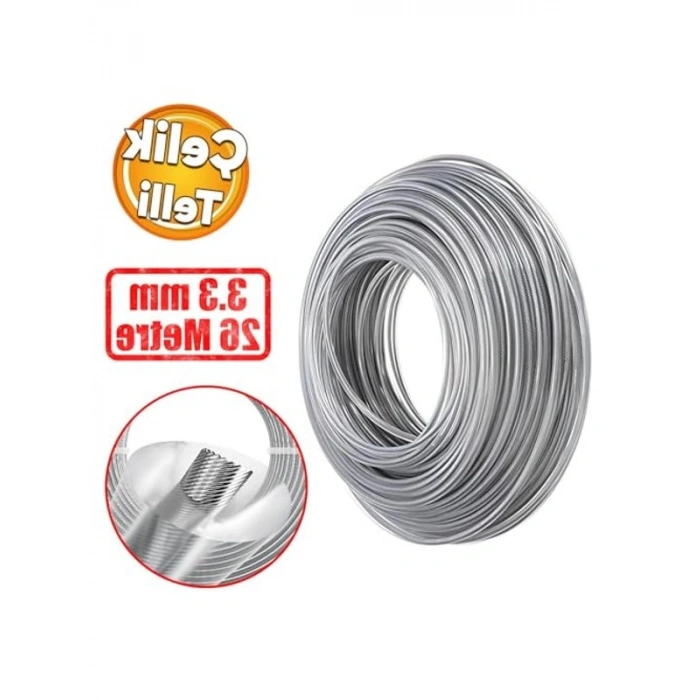 26 Metre Uzunluğunda 3.3 mm Kalınlığında Çim Biçme Misinası, Dayanıklı Çelik Yapı