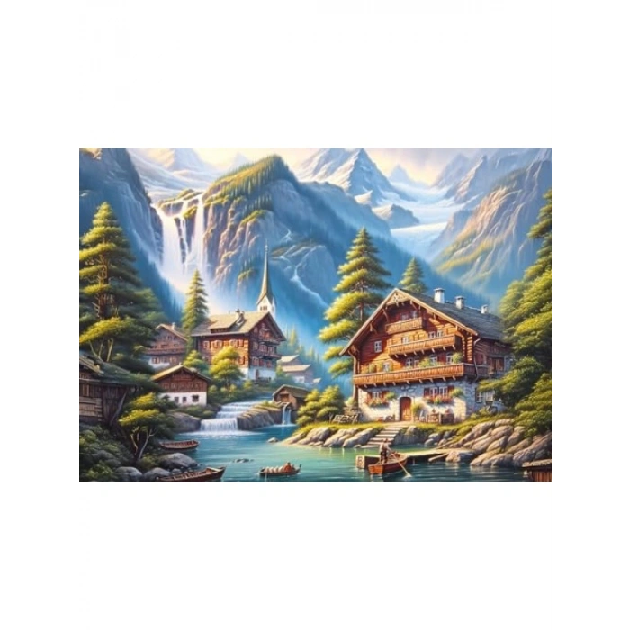 260 Parça Ahşap Evler Vadisi Temalı Puzzle