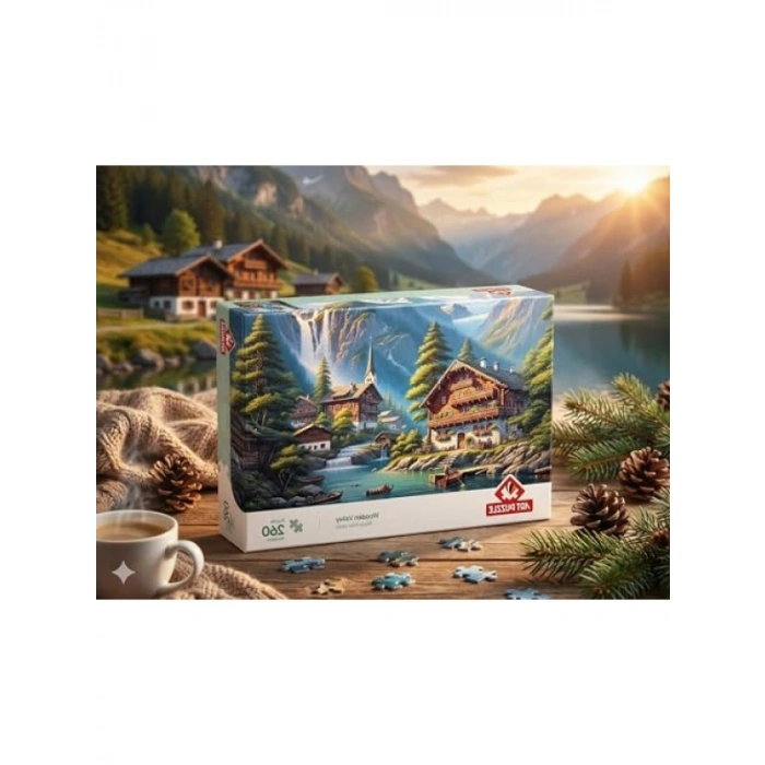 260 Parça Ahşap Evler Vadisi Temalı Puzzle