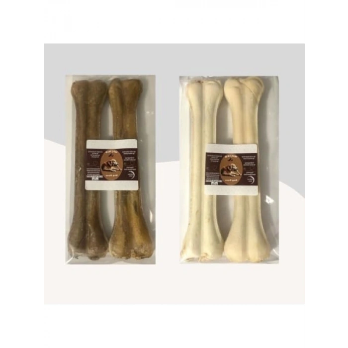 27 cm Doğal Beyaz Çiğneme Kemiği, 2 Paket (4 Adet)