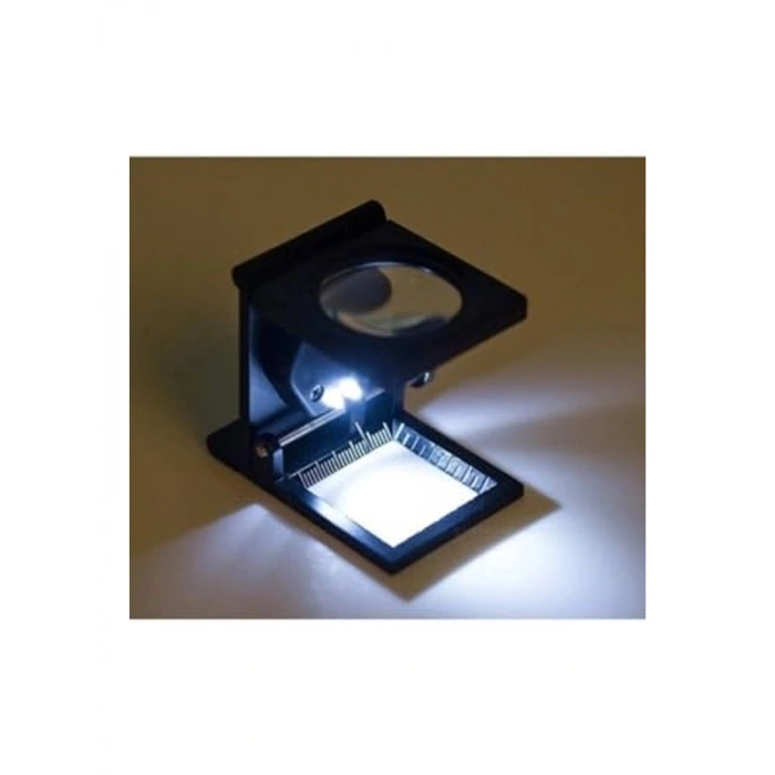 28 mm Metal Lüp, LED Işıklı Katlanır Büyüteç ile Detayları Görün