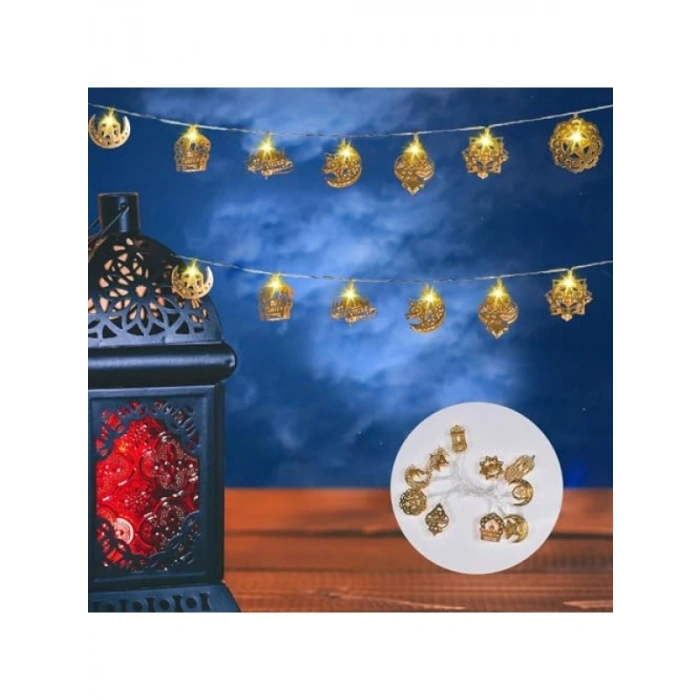 280 cm Uzunlukta Ramazan Temalı LED Işık Zinciri - 10lu Set