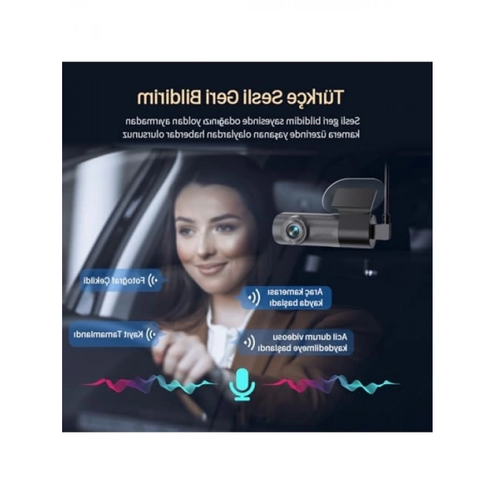 2K 1296P Wifi Araç Kamerası - Gece Görüşlü