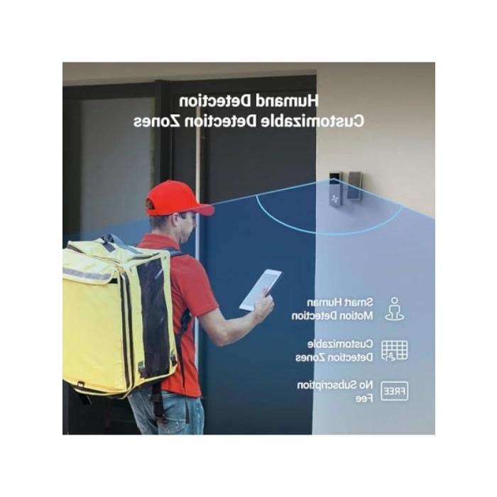 2K Video Kapı Zili Kamerası - Güneş Paneli ile Ücretsiz Kullanım