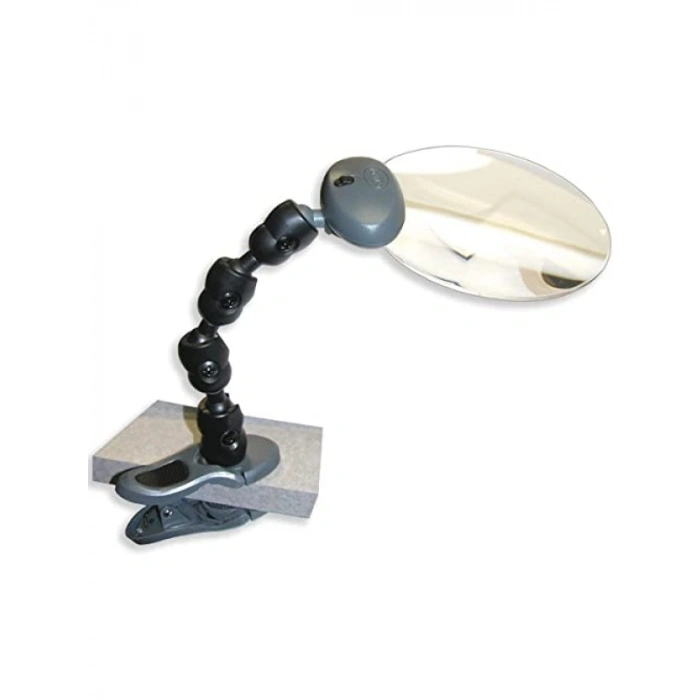 2x Büyütme ile LED Işıklı Masaüstü Büyüteç