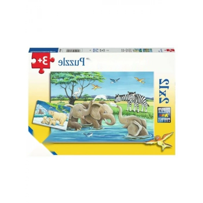 2x12 Parça Yavru Hayvanlar Puzzle Seti