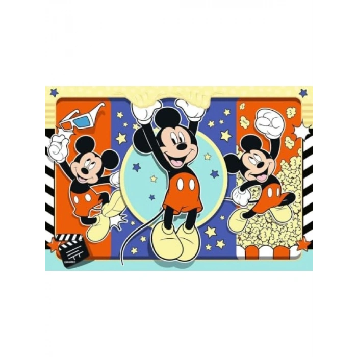 2x24 Parça Mickey Mouse Film Puzzle - Eğlenceli ve Dayanıklı